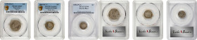 PUERTO RICO. Trio of Silver Minors (3 Pieces), 1895 & 1896. Madrid Mint. Alfonso XIII. All PCGS Certified.
1) 20 Centavos, 1895-PG V. PCGS EF-45. KM-...