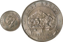 EAST AFRICA. Shilling, 1949-KN. Birmingham (Kings Norton) Mint. George VI. PCGS SPECIMEN-66.
KM-31. This is a very well produced, exceptionally well ...