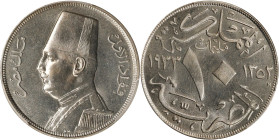 EGYPT. 10 Milliemes, AH 1352/1933-H. Birmingham (Heaton) Mint. Fuad I. PCGS SPECIMEN-65.
KM-347. Smartly impressed with razor sharp detail throughout...