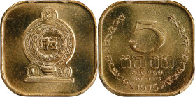 SRI LANKA. 5 Cents, 1975. Llantrisant Mint. PCGS SPECIMEN-67.
KM-139. A bright an even amber gold hue stretches across both faces, all elevated by ro...