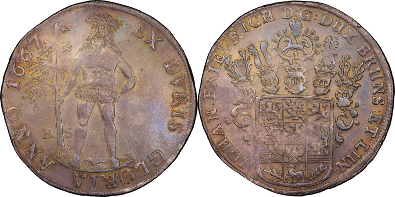 GERMANY. Brunswick-Luneburg: Calenberg. Taler, 1667-HS. Zellerfeld Mint. Johann ...