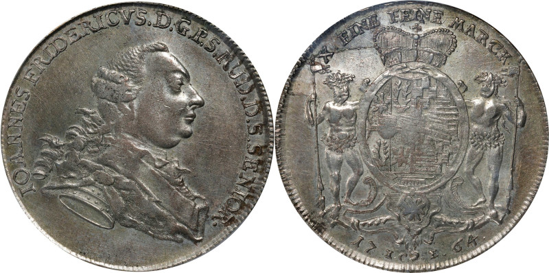 GERMANY. Schwarzburg-Rudolstadt. Taler, 1764-ICE. Saalfeld Mint. Johann Friedric...