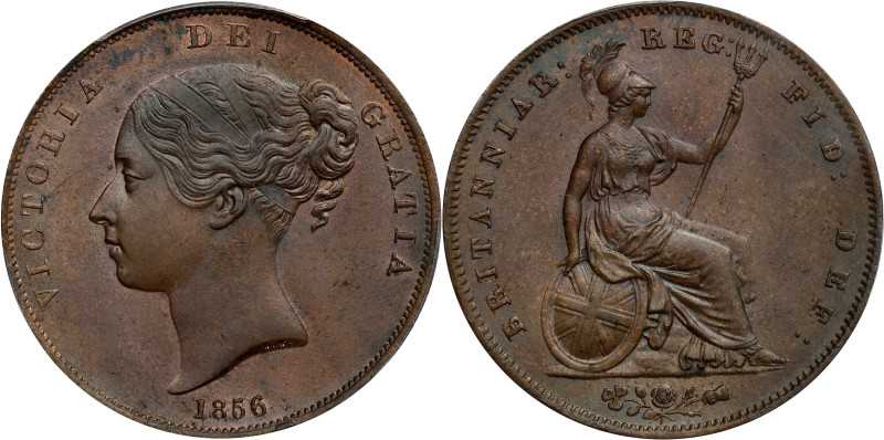 GREAT BRITAIN. Penny, 1856. London Mint. Victoria. PCGS MS-64 Brown.
S-3948; KM...