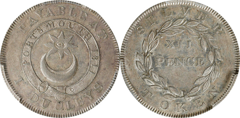 GREAT BRITAIN. Trade Tokens. Hampshire. Portsmouth. Silver Shilling Token, 1811....