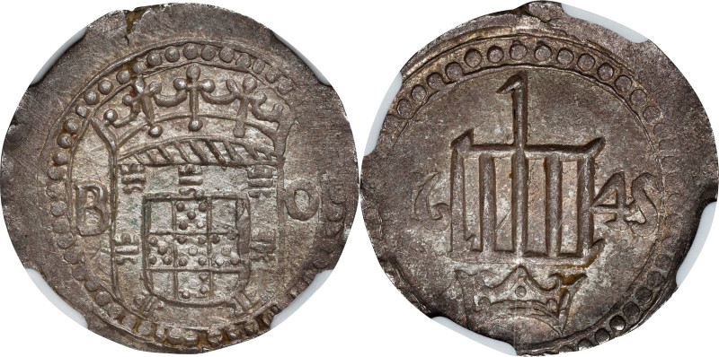 INDIA. Portuguese India. Barcelor-Onor. 2 Tangas, 1645-B O. Joao IV. NGC MS-64....