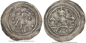 Salzburg. Adalbert III of Bohemia Pfennig ND (1168-1200) AU55 NGC, CNA-A-34, 0.89gm. Hand of God variety. Better of two examples at NGC. HID0980124201...