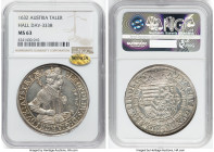 Leopold I Taler 1632 MS63 NGC, Hall mint, KM629.2, Dav-3338. Displaying near flawless needle-point devices, dressed in a metallic-ash patina. HID09801...