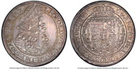 Leopold I Taler 1704 MS62 PCGS, Hall mint, KM1303.4, Dav-1003. A standout example of this popular "Hogmouth" Taler, wearing a beautiful cabinet patina...