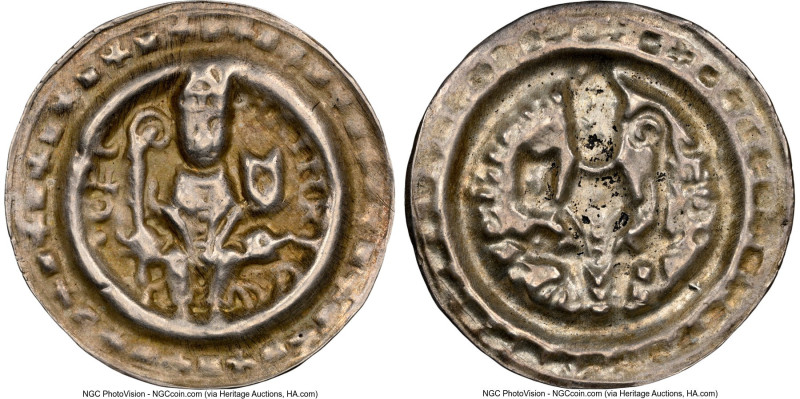 Konstanz. Heinrich von Tanne Bracteate ND (1233-1248) AU55 NGC, Berger-2483. HID...