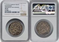 Magdeburg. Wichmann von Seeburg Bracteate ND (1152-1192) AU55 NGC, Berger-1514. 0.98gm. HID09801242017 © 2023 Heritage Auctions | All Rights Reserved