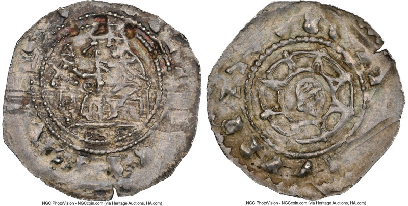 Regensburg. Anonymous Pfennig ND (c. 1130-1140) AU58 NGC, 0.95gm. Dukes of Bavar...