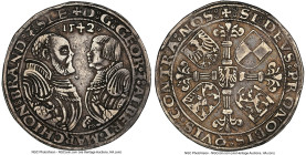 Brandenburg-Franconia. Georg von Ansbach & Albrecht the Younger 1/2 Taler 1542 VF35 NGC, Schwabach mint, Dav-8967. A difficult 1/2 Taler of 16th centu...