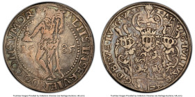 Brunswick-Wolfenbüttel. Julius Taler 1585/4 VF Details (Mount Removed) PCGS, Goslar mint, KM-MB190, Dav-9064, Welter-578. A scarcer "light" Taler from...