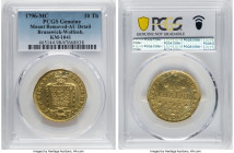 Brunswick-Wolfenbüttel. Karl Wilhelm Ferdinand gold 10 Taler 1796-MC AU Details (Mount Removed) PCGS, KM1041. Third year of type. A lesser-encountered...