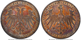 Frankfurt. Free City "Constitution" 2 Gulden 1848 MS62 NGC, Frankfurt am Main mint, KM337, Dav-643, J-45. Commemorating the Constitutional Convention ...