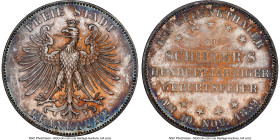 Frankfurt. Free City "Schiller" Taler 1859 MS63 NGC, Frankfurt am Main mint, KM359, Dav-650. Commemorating the centenary of Schiller's birth. HID09801...