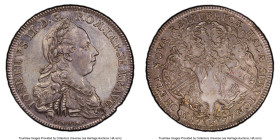 Hall. Free City Taler 1777 N-KR AU58 PCGS, Nürnberg mint, KM47, Dav-2280. With name and titles of Joseph II. "OEXLEIN" (engraver) below bust. With nam...
