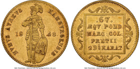 Hamburg. Free City gold Ducat 1848 AU Details (Reverse Cleaned) NGC, KM560. A seldom-seen emission, the last we've handled being the 2012 Nicola speci...