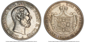 Lippe-Detmold. Paul Friedrich Emil Leopold III Taler 1860-A XF45 PCGS, Berlin mint, KM267. Mintage: 25,600. The only Taler type of the Principality mi...