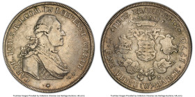 Lowenstein-Wertheim-Virneburg. Karl Ludwig Taler 1770-WE VF35 PCGS, KM42, Dav-2397. Challenging Convention Taler type represented by the sole occupant...