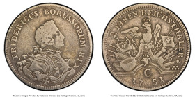 Prussia. Friedrich II 1/2 Taler 1751-C VF25 PCGS, Cleve mint, KM254.4. HID09801242017 © 2023 Heritage Auctions | All Rights Reserved