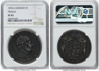 Prussia. Friedrich Wilhelm IV 2 Taler 1855-A XF45 NGC, Berlin mint, KM467. HID09801242017 © 2023 Heritage Auctions | All Rights Reserved