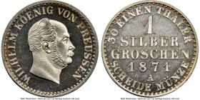 Prussia. Wilhelm I Proof Silber Groschen 1871-A PR68 NGC, Berlin mint, KM485. Nearly pristine and precluded from an unfathomably finer designation whe...