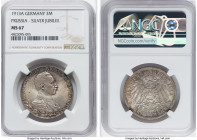 Prussia. Wilhelm II "Silver Jubilee" 3 Mark 1913-A MS67 NGC, Berlin mint, KM535. An advanced specimen of this highly collectible type dressed in appre...