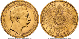 Prussia. Wilhelm II gold 20 Mark 1906-A MS63 NGC, Berlin mint, KM521. HID09801242017 © 2023 Heritage Auctions | All Rights Reserved