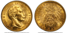 Prussia. Wilhelm II gold 20 Mark 1911-A MS64 PCGS, Berlin mint, KM521, J-252. HID09801242017 © 2023 Heritage Auctions | All Rights Reserved