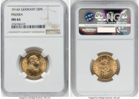 Prussia. Wilhelm II gold 20 Mark 1914-A MS64 NGC, Berlin mint, KM537. HID09801242017 © 2023 Heritage Auctions | All Rights Reserved