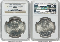 Saxony. Georg "Albert's Death" 5 Mark 1902-E MS65 NGC, Muldenhutten mint, KM1256, J-128. HID09801242017 © 2023 Heritage Auctions | All Rights Reserved...