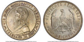 Weimar Republic "Tübingen University" 5 Mark 1927-F MS64 PCGS, Stuttgart mint, KM55, J-329. HID09801242017 © 2023 Heritage Auctions | All Rights Reser...