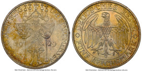 Weimar Republic "Meissen" 5 Mark 1929-E MS64 NGC, Muldenhutten mint, KM66, Dav-970, J-339. Struck to commemorate the 1000th anniversary of the found o...
