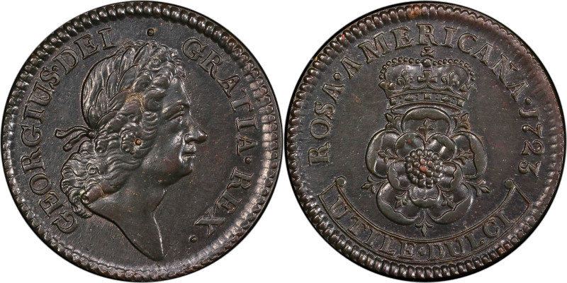 1723 Rosa Americana Penny. Martin 2.30-Eb.10, W-1278. Rarity-4. AU Details--Alte...