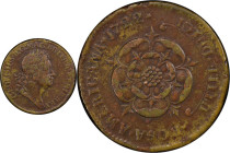 1722 Rosa Americana Twopence. Martin 3.12-C.2, W-1326. Rarity-3. Period After REX. EF Details--Environmental Damage (PCGS).
251.0 grains.
PCGS# 9057...