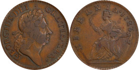1723 Wood's Hibernia Halfpenny. Martin 4.54-Ha.2, W-12900. Rarity-3. VF-35 (PCGS).
119.3 grains. Attractive, problem-free surfaces and solid detail. ...
