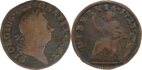 1723 Wood's Hibernia Halfpenny. Martin 8.2-Gb.12, W-Unlisted. Rarity-5. Fine-12 (PCGS).
Decent medium brown with lighter devices. Minor roughness in ...