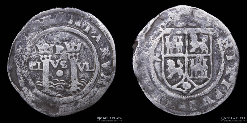Lima. Felipe II (1556-1598) 1 Real 1568-9. Rincón. AG.930; 25mm; 3.0g. S-L1; KM6...