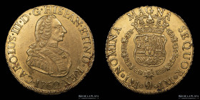 Lima. Carlos III. 8 Escudos 1762 JM. KM68