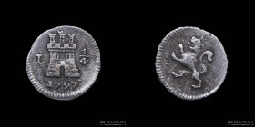 Lima. Carlos IV. 1/4 Real 1797 L. KM102.2