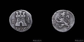 Lima. Carlos IV. 1/4 Real 1802 L. KM102.2
