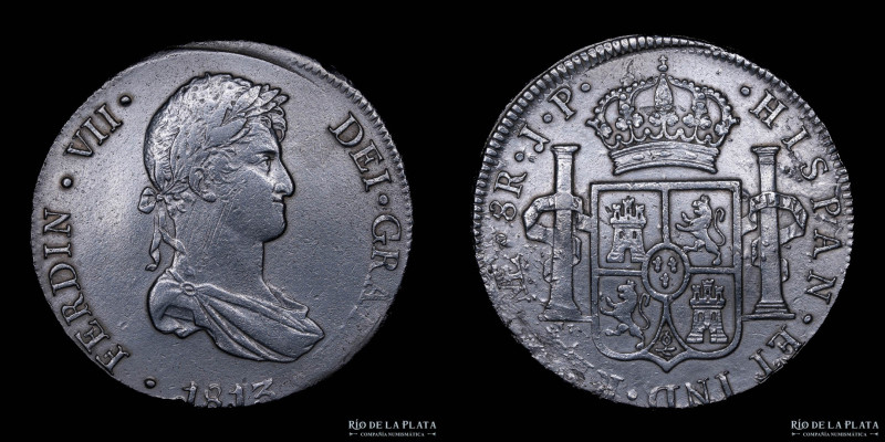 Lima. Fernando VII (1808-1833) 8 Reales 1813 JP. Lima Mint. AG.896; 39.0mm; 27.1...