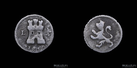 Lima. Fernando VII. 1/4 Real 1810/8 L. KM102.2