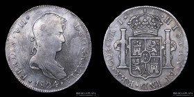 Cuzco. Fernando VII. 8 Reales 1824 T. KM117.2