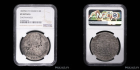 Mexico. Fernando VII. 8 Reales 1809 TH. Chopmarks. KM110