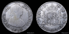 Popayan. Fernando VII. 2 Reales 1812 JF KM70.2