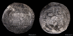 Potosi. Felipe II. 8 Reales 1586-89 A. Macuquina. CJ 1.11.1