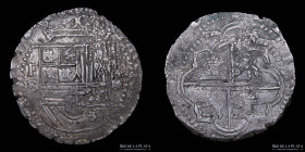 Potosi. Felipe II. 4 Reales 1581-86 B. Macuquina. CJ 2.6.2