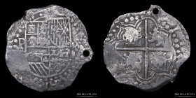 Potosi. Felipe III. 8 Reales 1602-13 R. Macuquina. CJ 7.2.2
